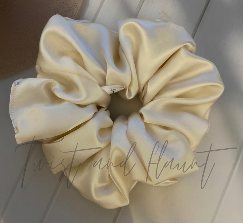 Antique Cream Simply Satin Scrunchie