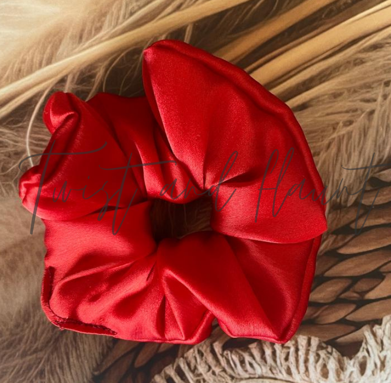Cincinnati Red Simply Satin Scrunchie