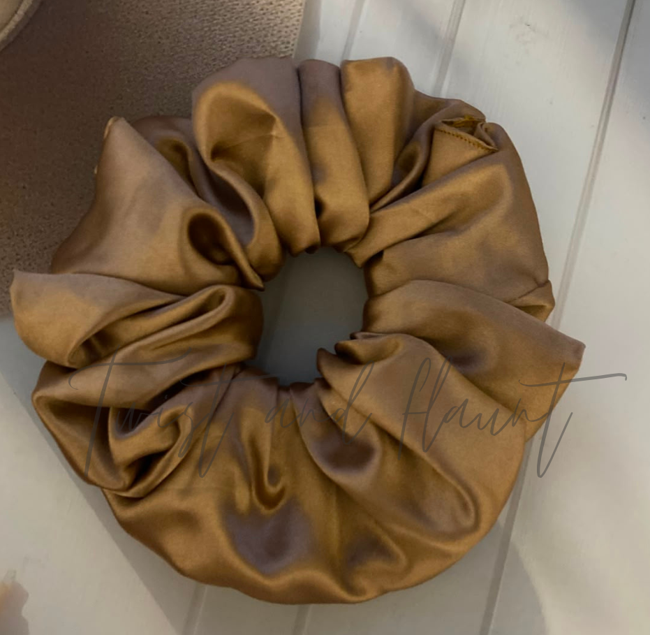 Golden Brown Simply Satin Scrunchie