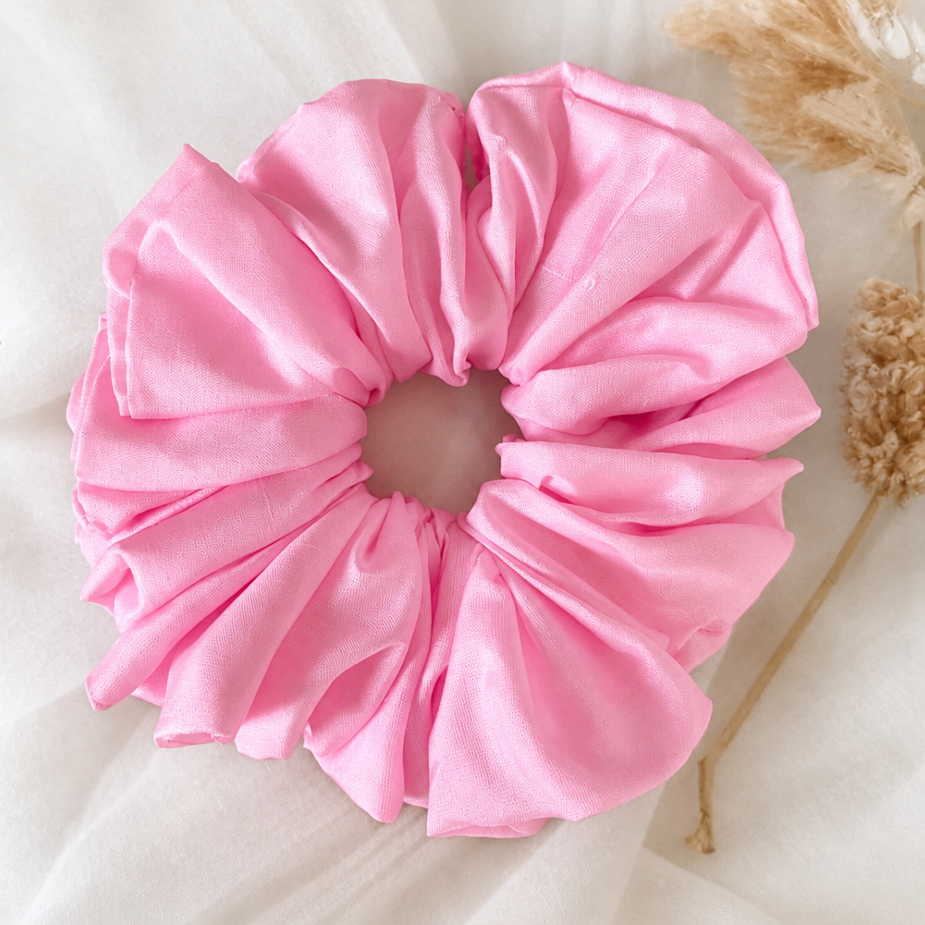 Pure Mulberry Silk Baby Pink Scrunchie