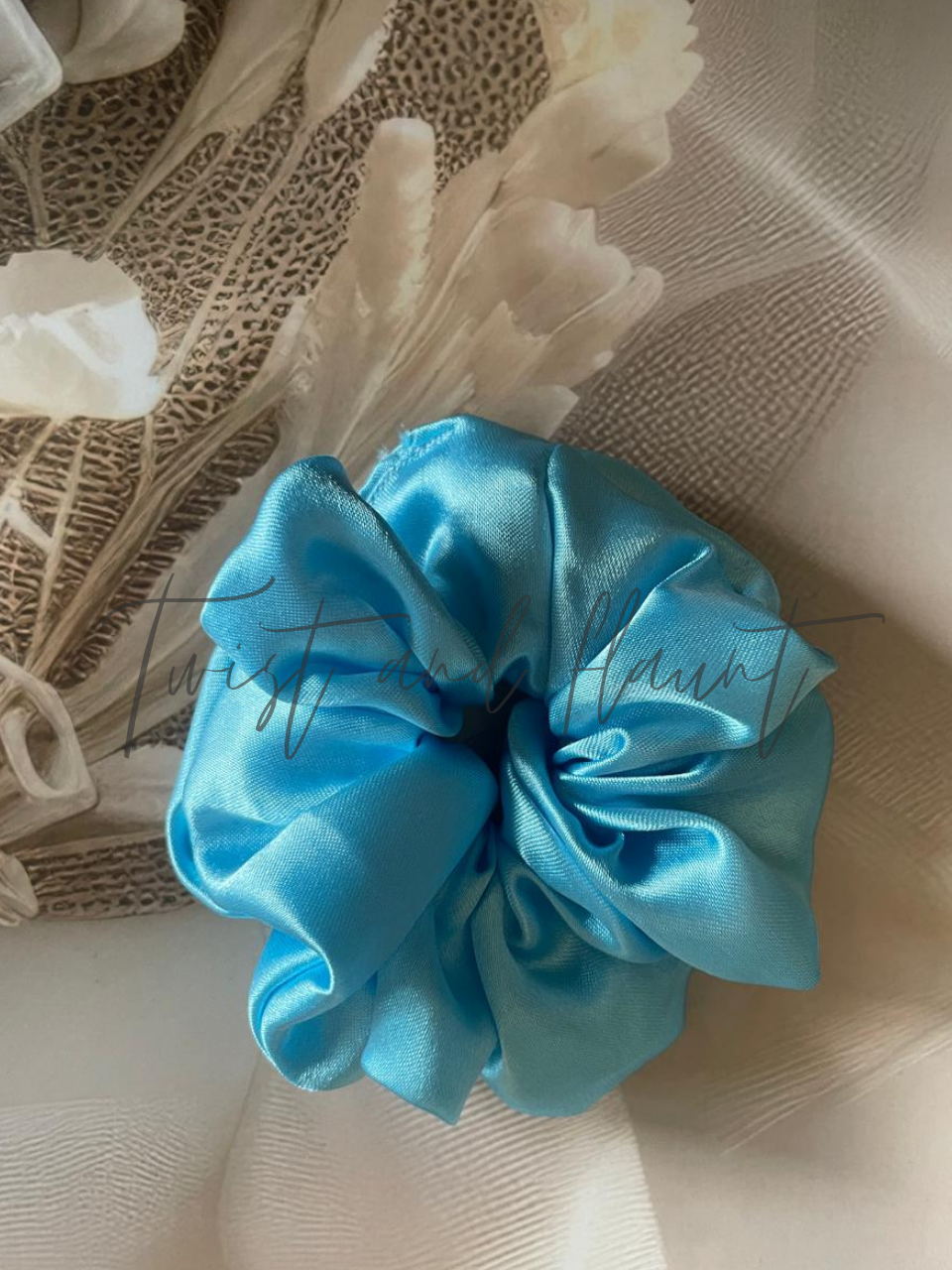 Sky Blue Simply Satin Scrunchie