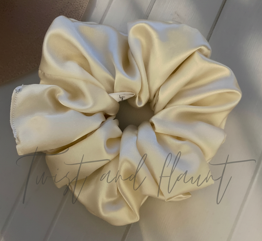 Antique Cream Simply Satin Scrunchie