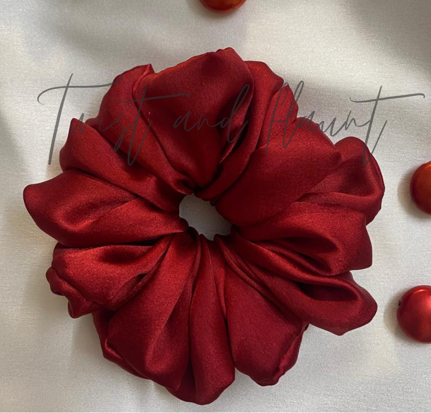 Berry Red Simply Satin Scrunchie