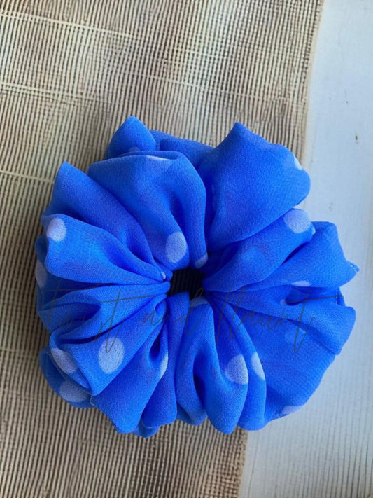 Bluberry Bubble Georgette Scrunchie
