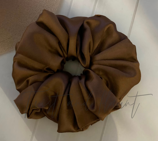 Espresso Simply Satin Scrunchies