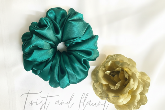 Forest Green Simply Satin Scrunchie