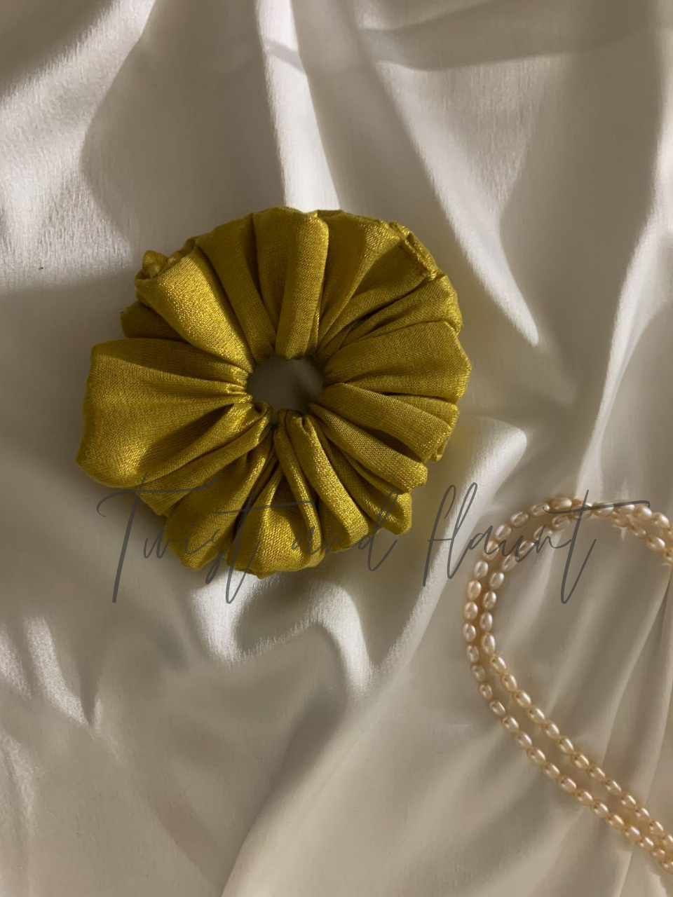 Golden Tissue Scrunchie