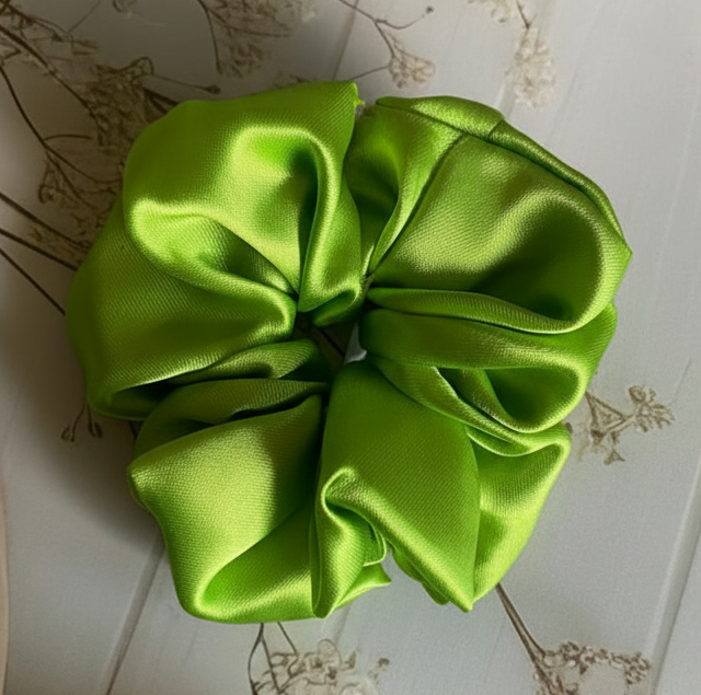 Light Green Simply Satin Scrunchie