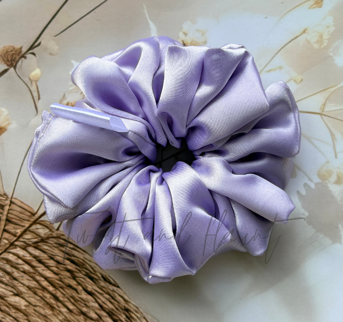 Lilac Simply Satin Scrunchie