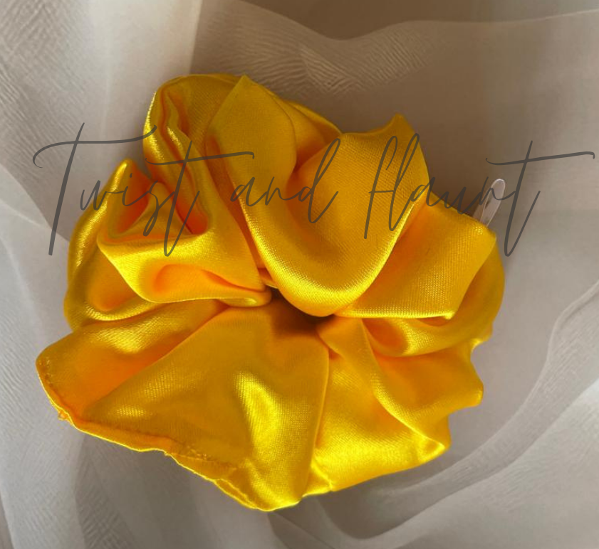 Madrid Gold Yellow Scrunchie
