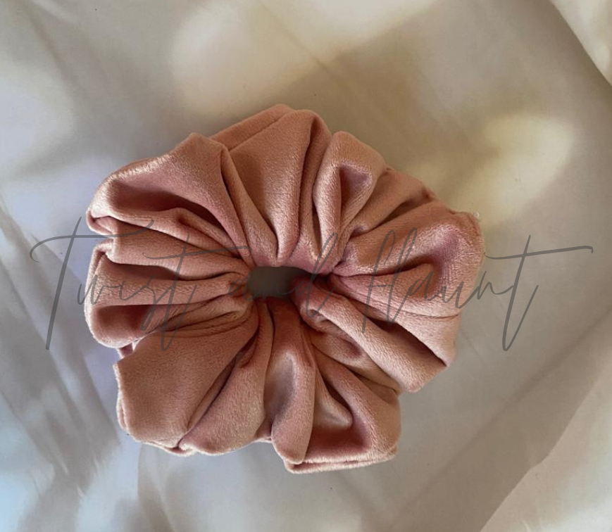Peachy Velvet Scrunchie