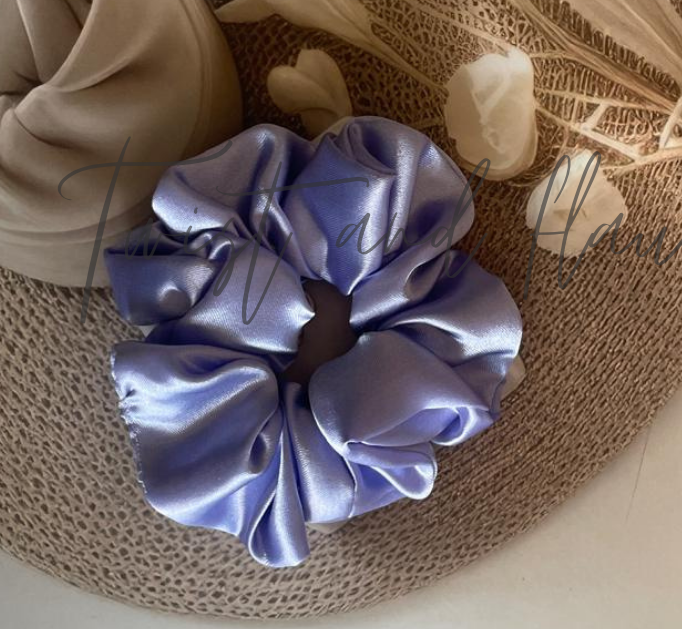 Periwinkle Simply Satin Scrunchie