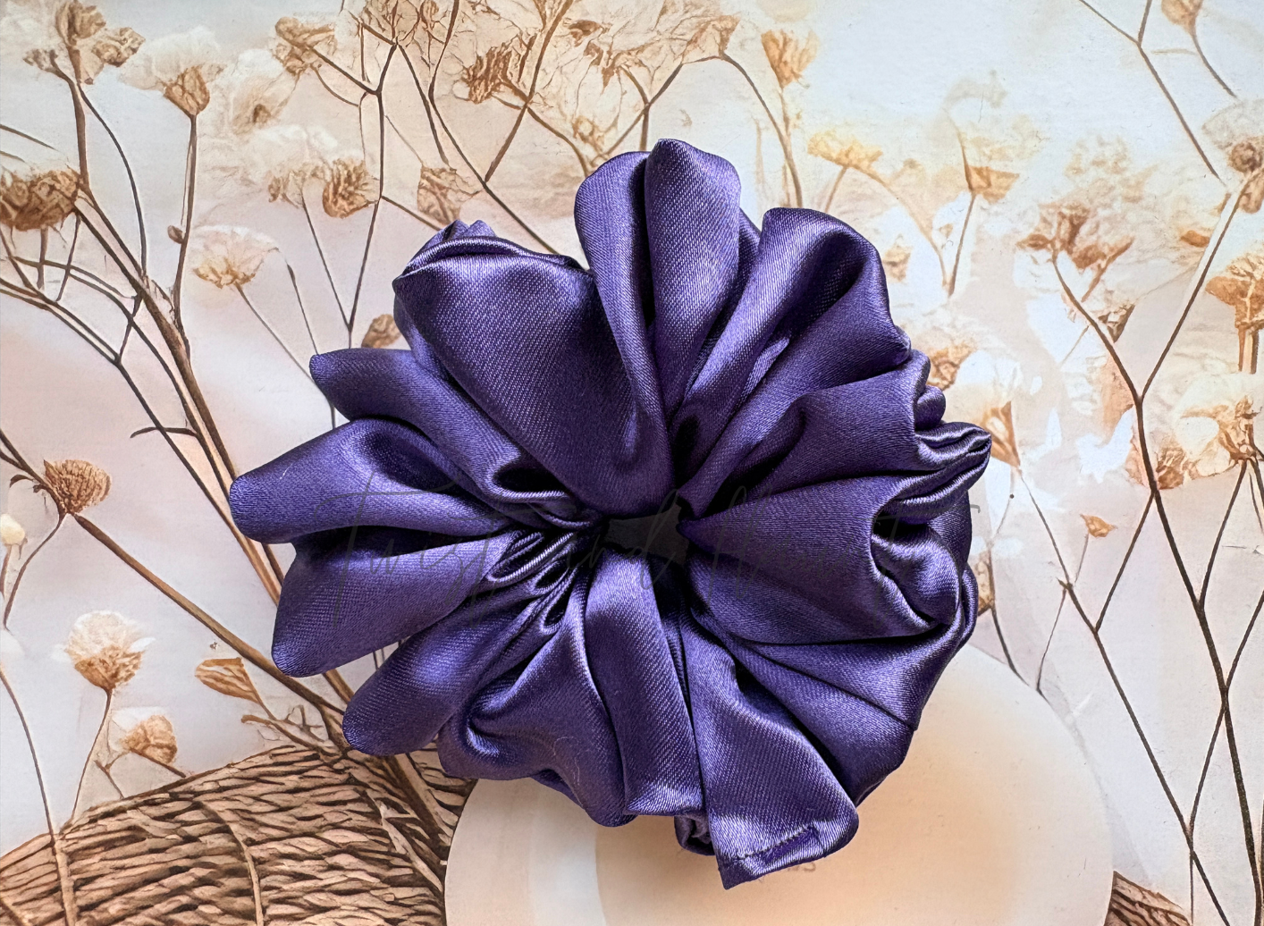 Royal Purple Simply Satin Scrunchie