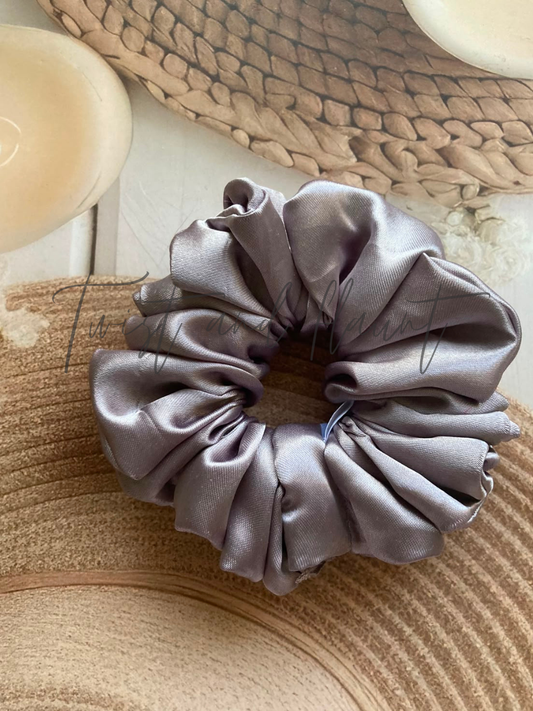 Sterling Silver Simply Satin Scrunchies
